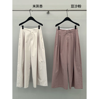 textured wide pants