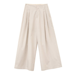 textured wide pants
