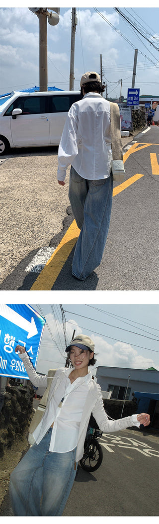slim wide jeans