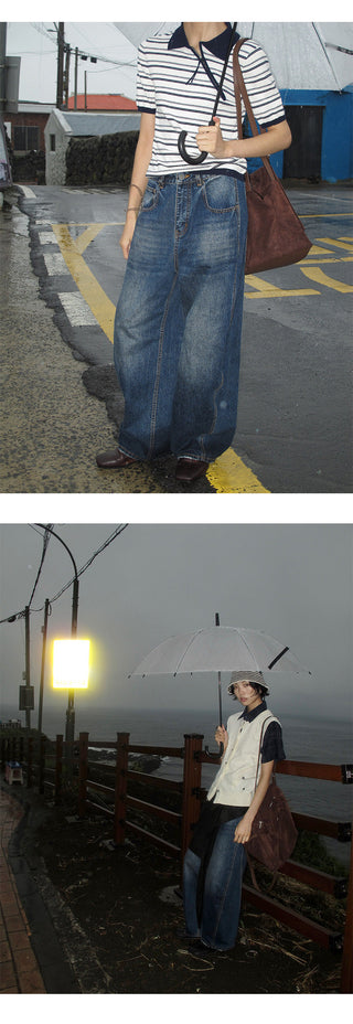 slim wide jeans