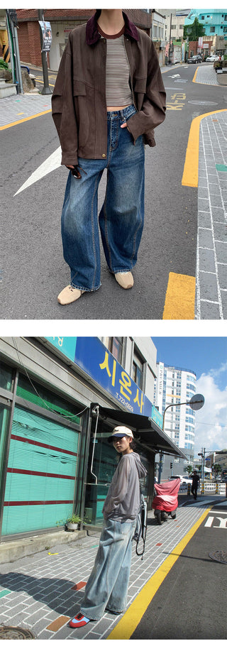 slim wide jeans