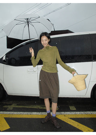 flower waist sweater