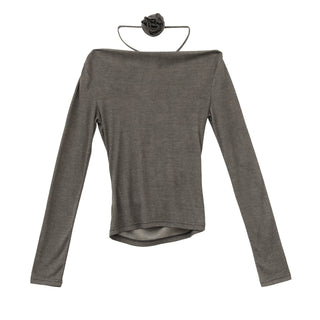 flower waist sweater