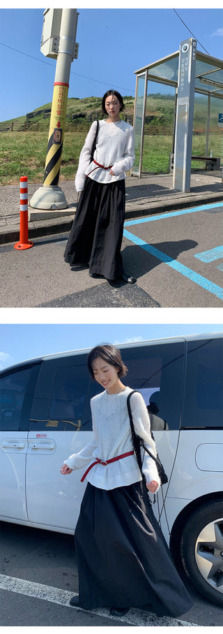 knit A-line dress