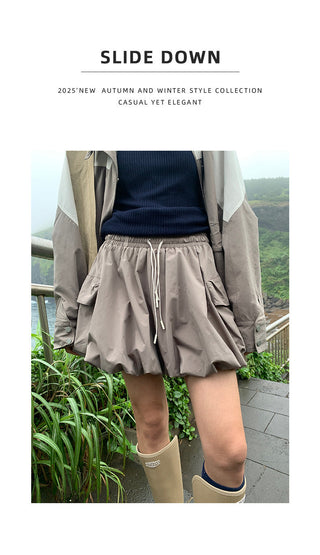 drawstring skirt pants