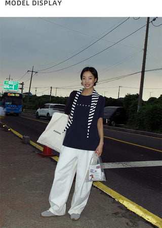 embroidered wool tee