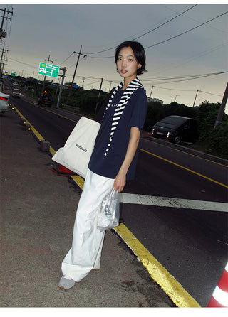 embroidered wool tee