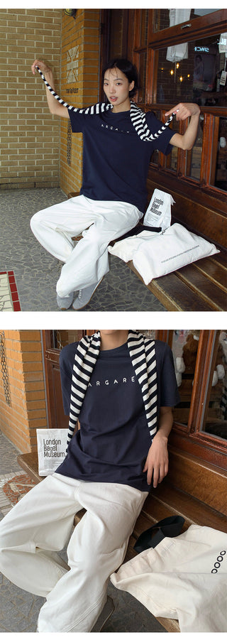 embroidered wool tee