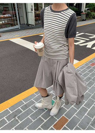 striped knit tee