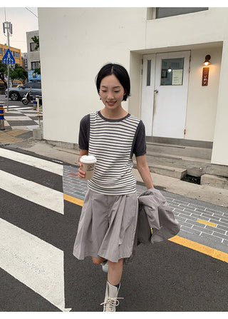 striped knit tee