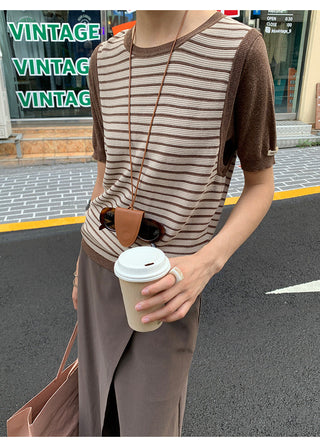 striped knit tee