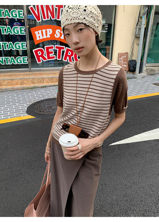 striped knit tee