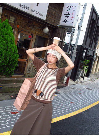 striped knit tee