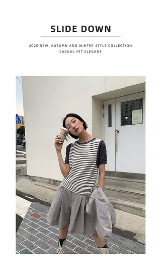 striped knit tee