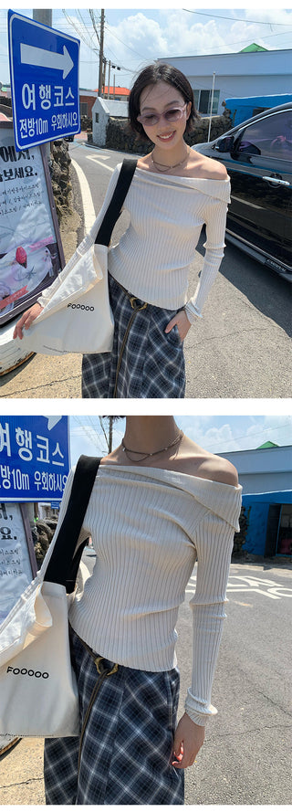 oblique wool Top