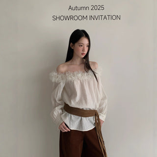 feather off-shoulder