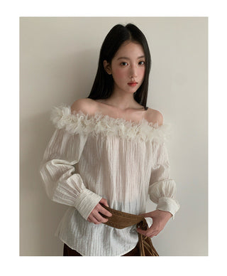 feather off-shoulder