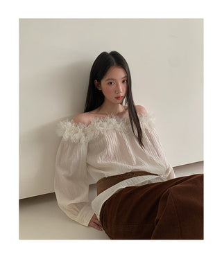 feather off-shoulder