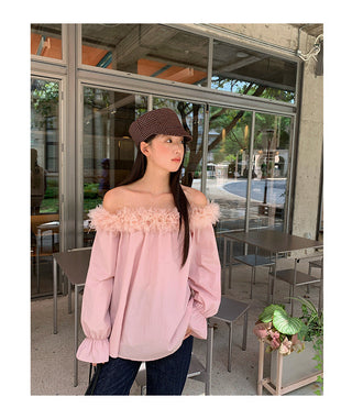 feather off-shoulder