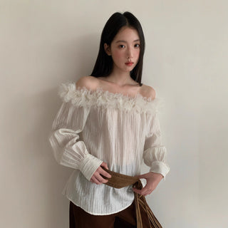 feather off-shoulder