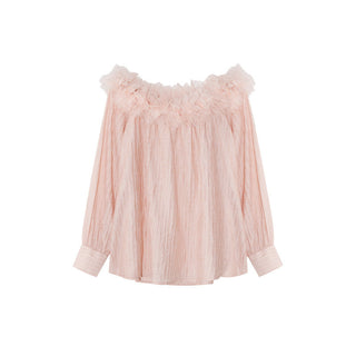 feather off-shoulder