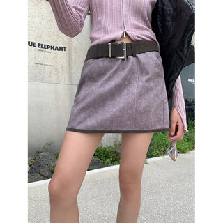 dyed denim skirt