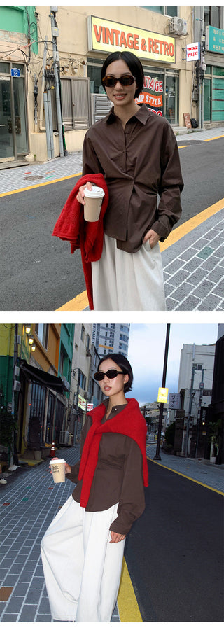 asymmetric cotton Top