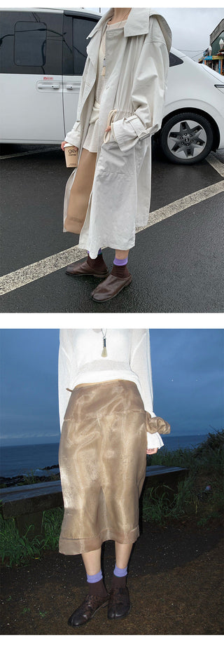 see-through tulle skirt