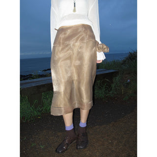 see-through tulle skirt