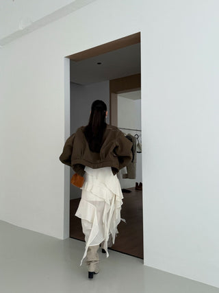 Contrast Color Loose Jacket