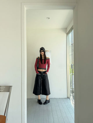 Hollow Off-Shoulder Shirt