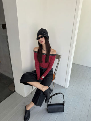 Hollow Off-Shoulder Shirt