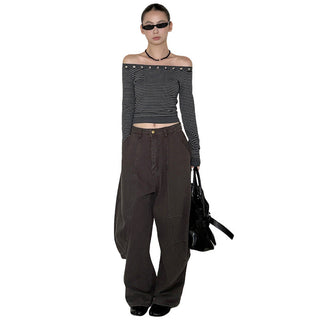 Hollow Off-Shoulder Shirt