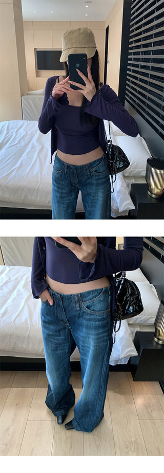 Low Waist Loose Trousers