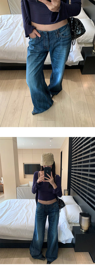 Low Waist Loose Trousers