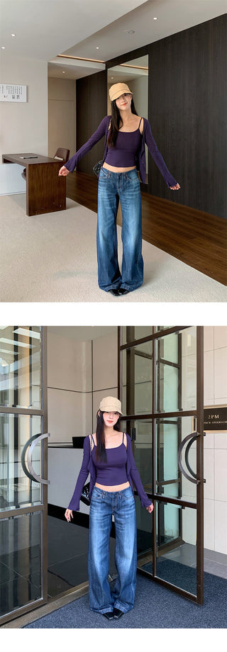 Low Waist Loose Trousers
