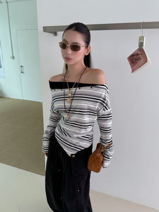 Contrast Color Striped Shirt
