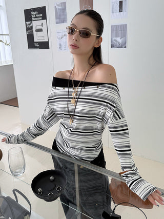 Contrast Color Striped Shirt