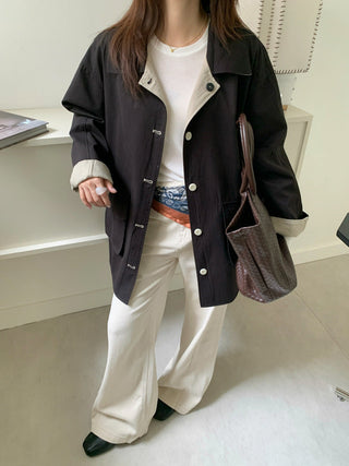 Lyocell Linen Retro Windbreaker