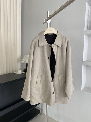 Lyocell Linen Retro Windbreaker