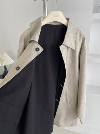 Lyocell Linen Retro Windbreaker