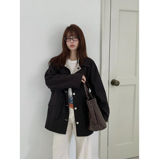 Lyocell Linen Retro Windbreaker