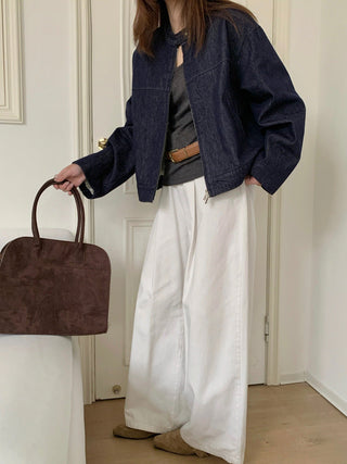 Retro Denim Short Coat
