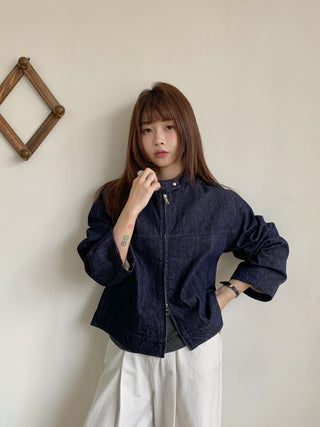Retro Denim Short Coat