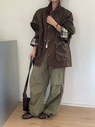 Plaid Commute Mid-Length Coat
