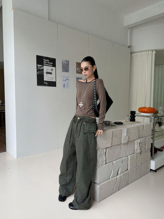 Drawstring Paratrooper Pants