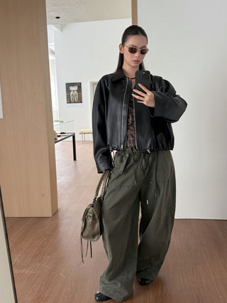 Drawstring Paratrooper Pants
