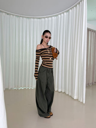 Drawstring Paratrooper Pants