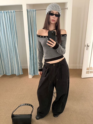 Drawstring Paratrooper Pants