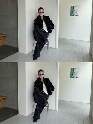 Rivets Suede Lapel Jacket